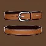 narrow brown belt image